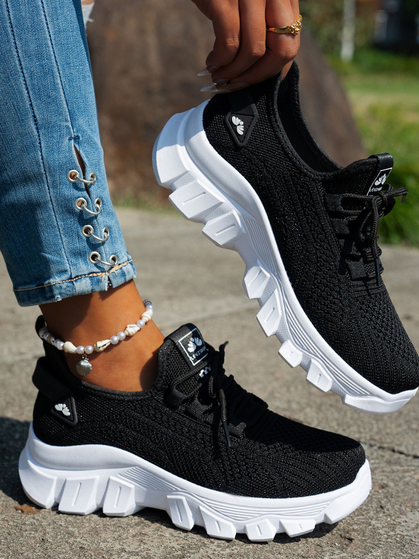 Mesh Lace Up Sneaker