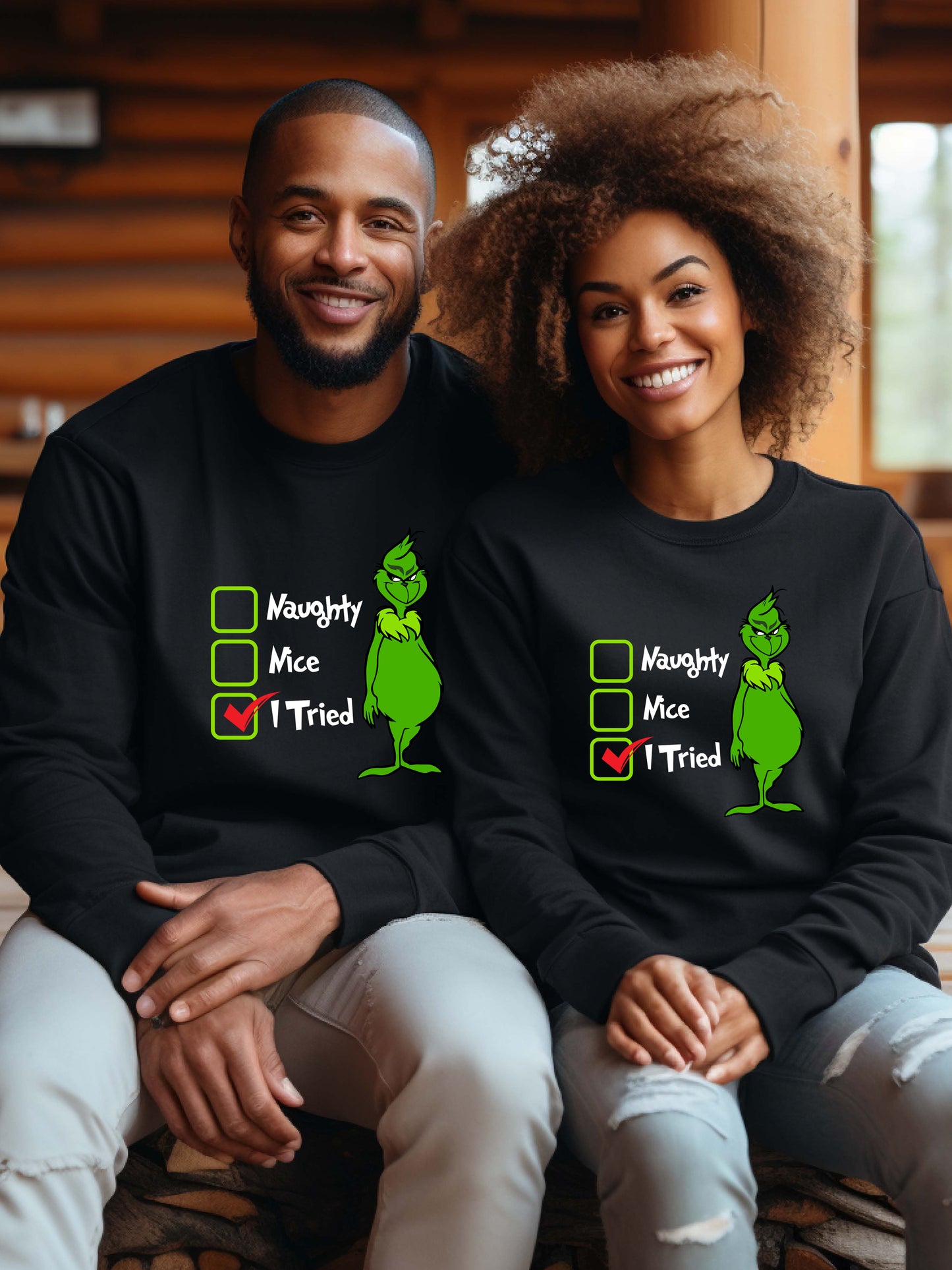 The Grinch Check List - Crewneck Relaxed Fit Sweatshirt