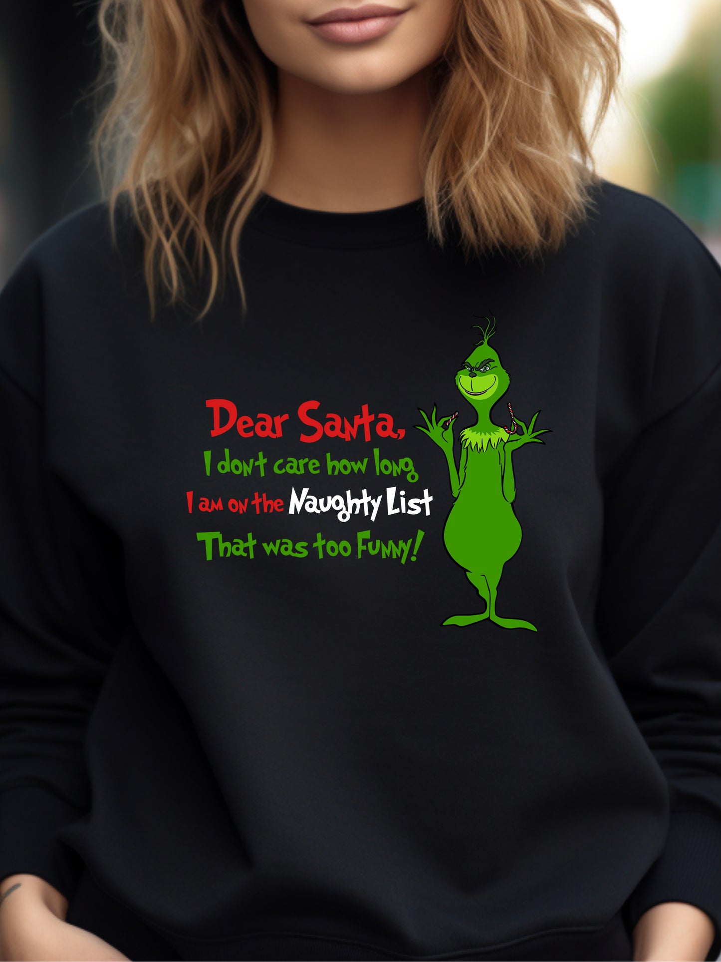 Grinch Naughty List 2 - Crewneck Relaxed Fit Sweatshirt