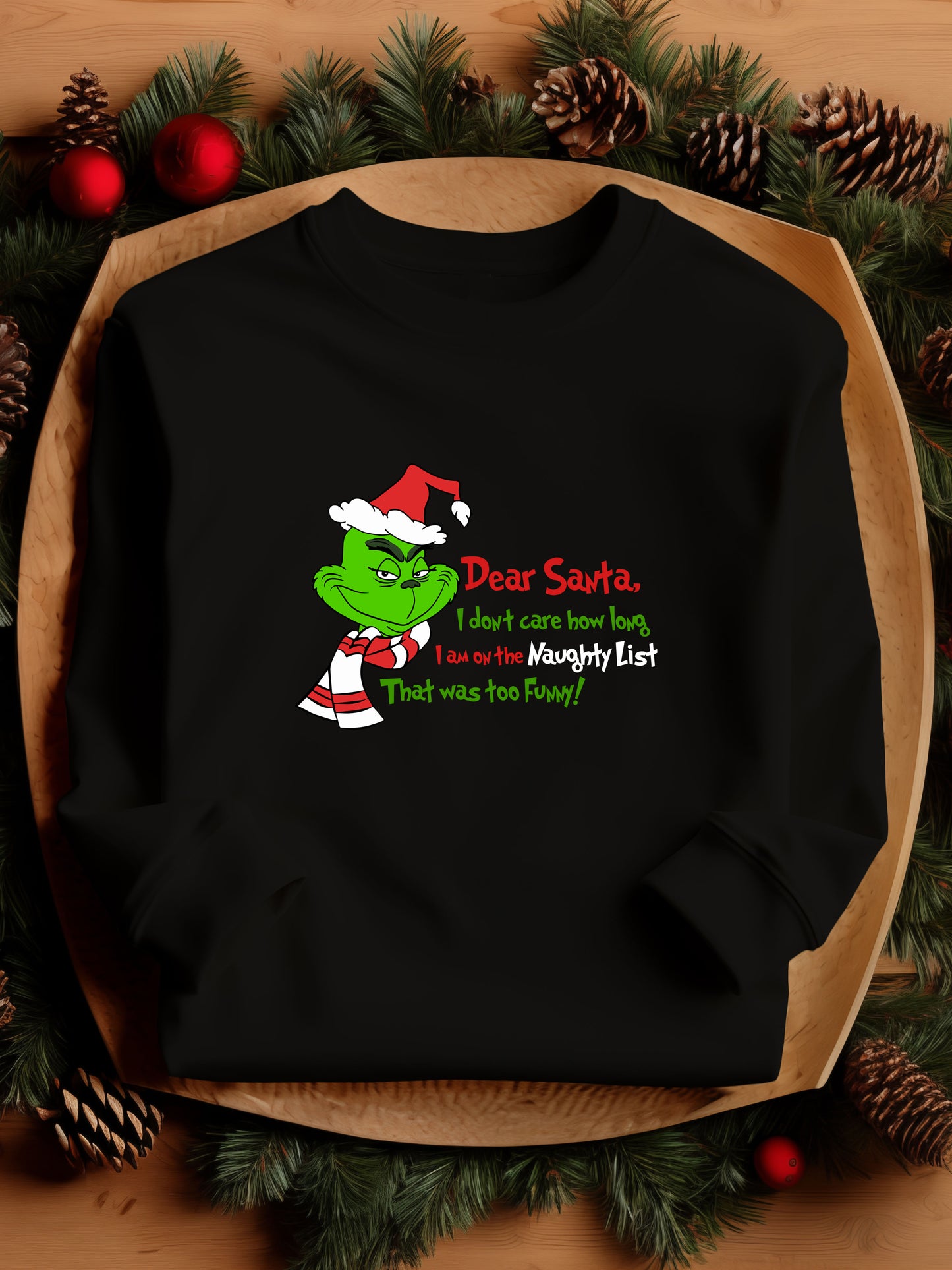 Grinch Naughty List 1 - Crewneck Relaxed Fit Sweatshirt