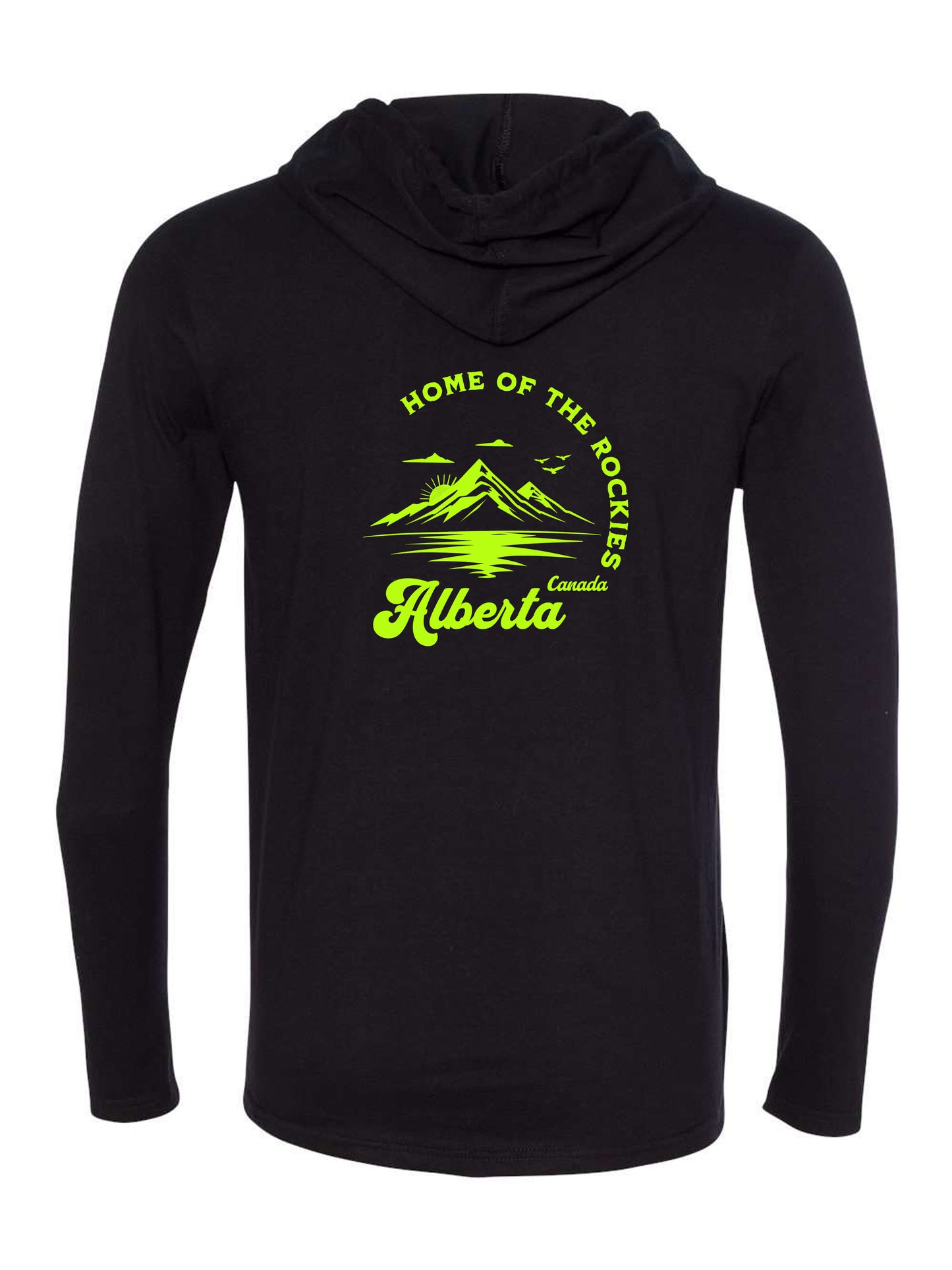 Rocky Mountain Alberta - Unisex Long Sleeve Hooded T-shirt - Black
