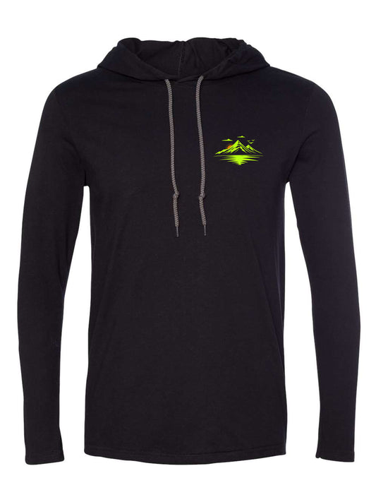 Rocky Mountain Alberta - Unisex Long Sleeve Hooded T-shirt - Black