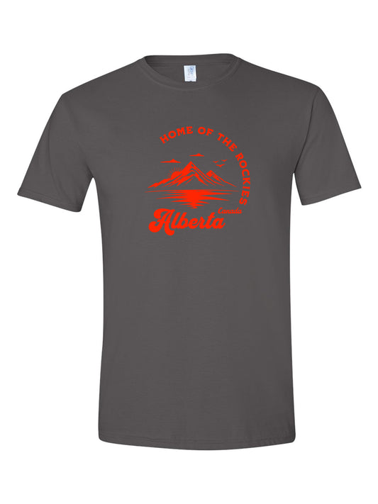 Rocky Mountain Alberta - Unisex Short Sleeve T-shirt - Charcoal