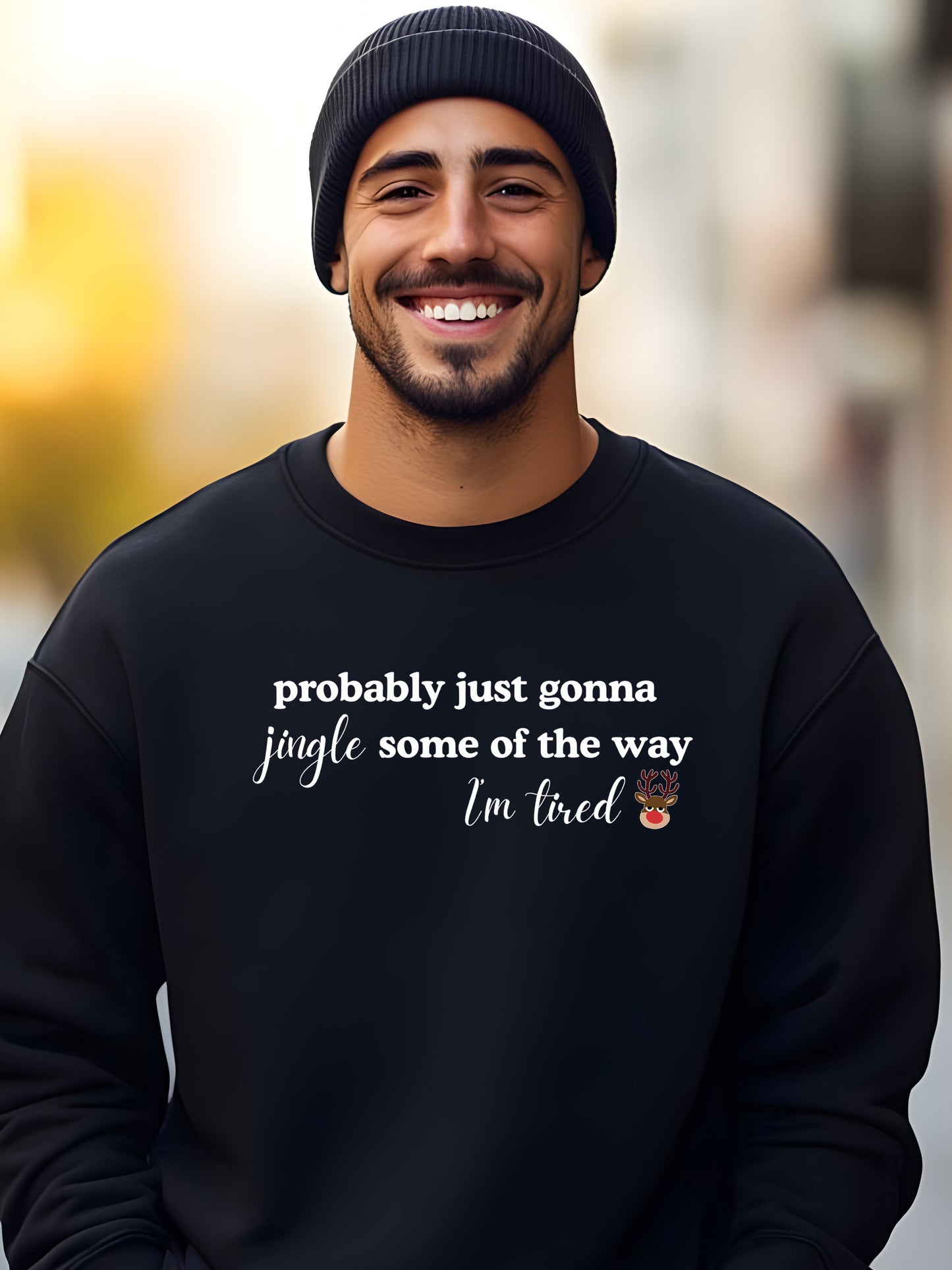 I'm just gonna jingle some of the way. I'm tired - Unisex Christmas Crewneck Sweater