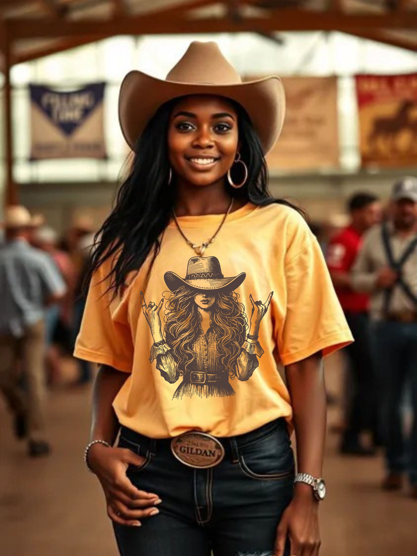 Cowgirl Rock On Vintage Western - Unisex Western T-shirt
