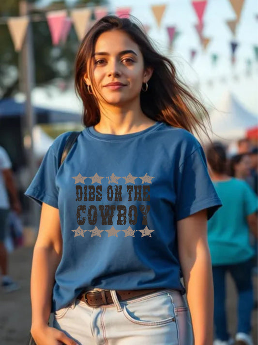 Dibs On The Cowboy - Unisex Western T-shirt