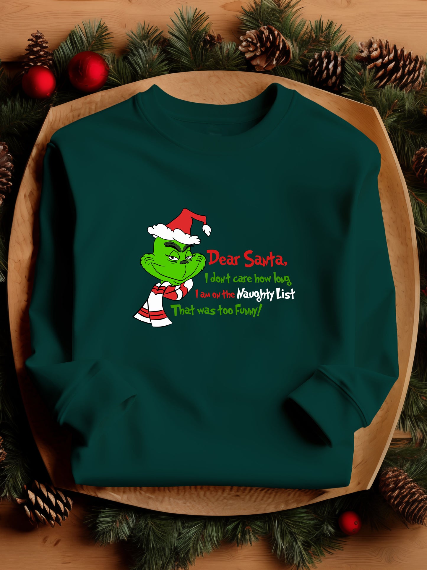 Grinch Naughty List 1 - Crewneck Relaxed Fit Sweatshirt
