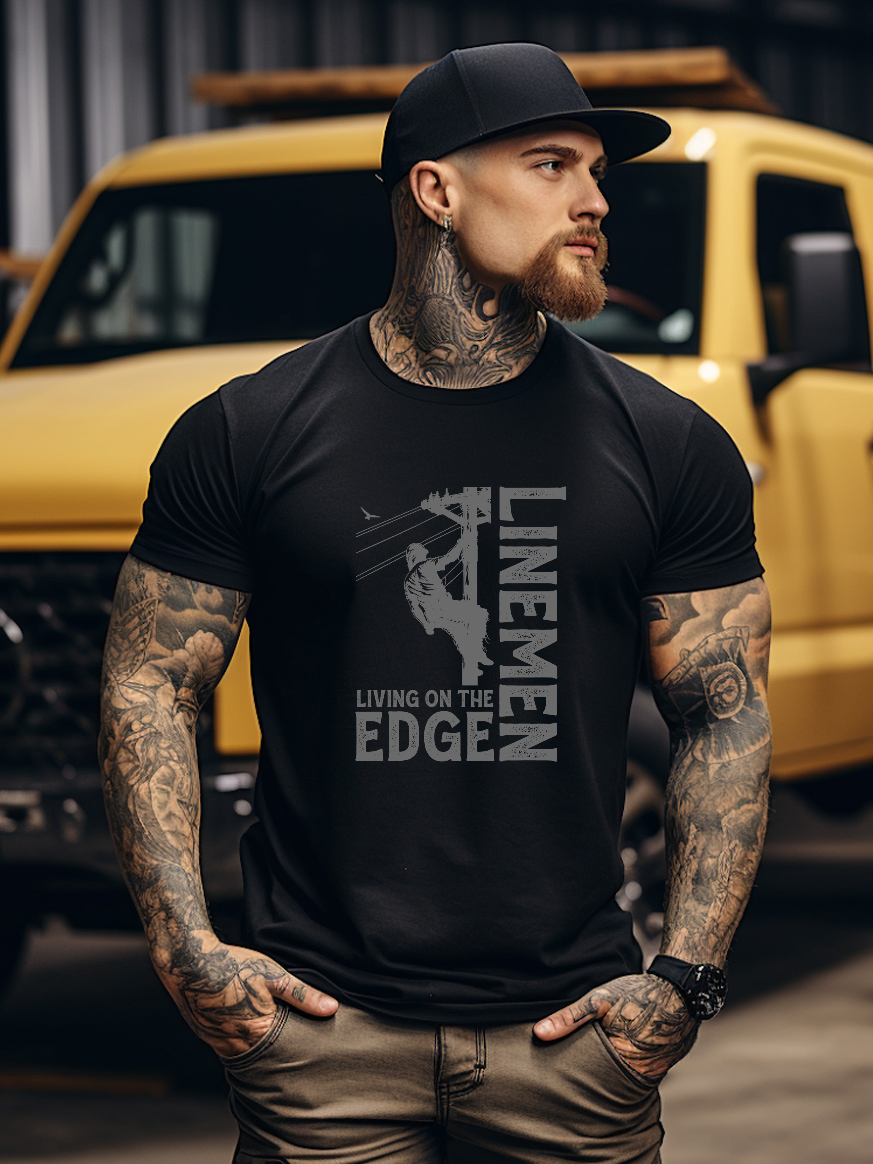 Power Lineman Shirt Lineman Living on the Edge Softstyle T