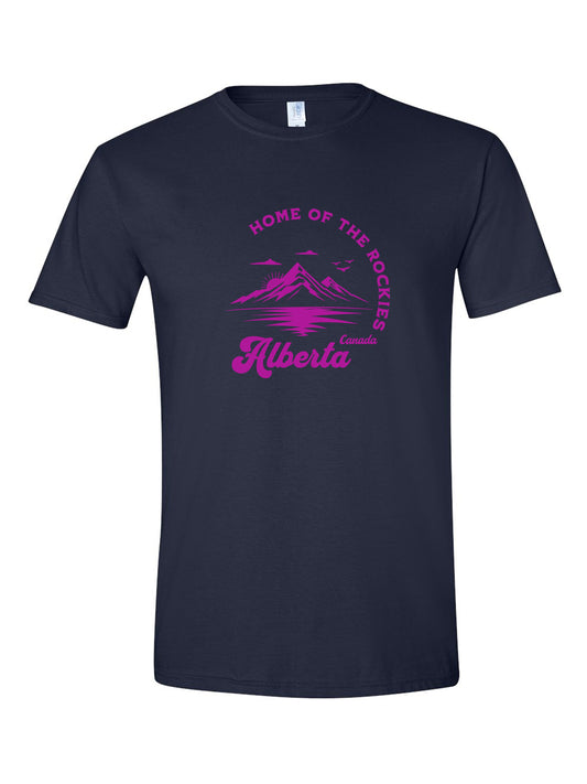 Rocky Mountain Alberta - Unisex Short Sleeve T-shirt - Navy