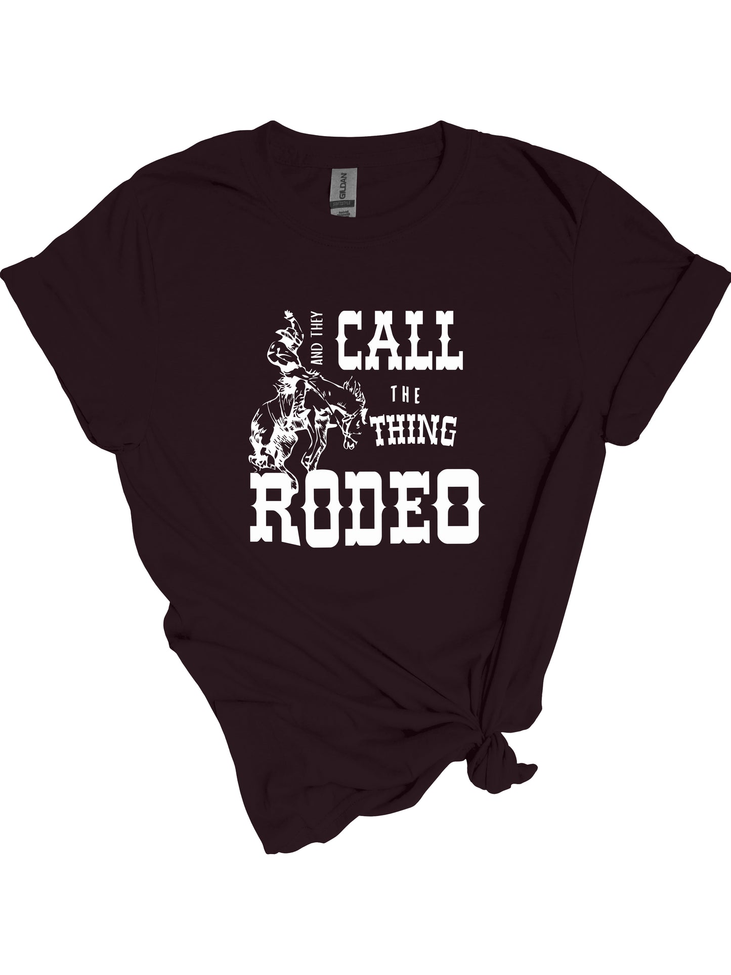 They Call it Rodeo - Relaxed Fit Unisex Tee Brown
