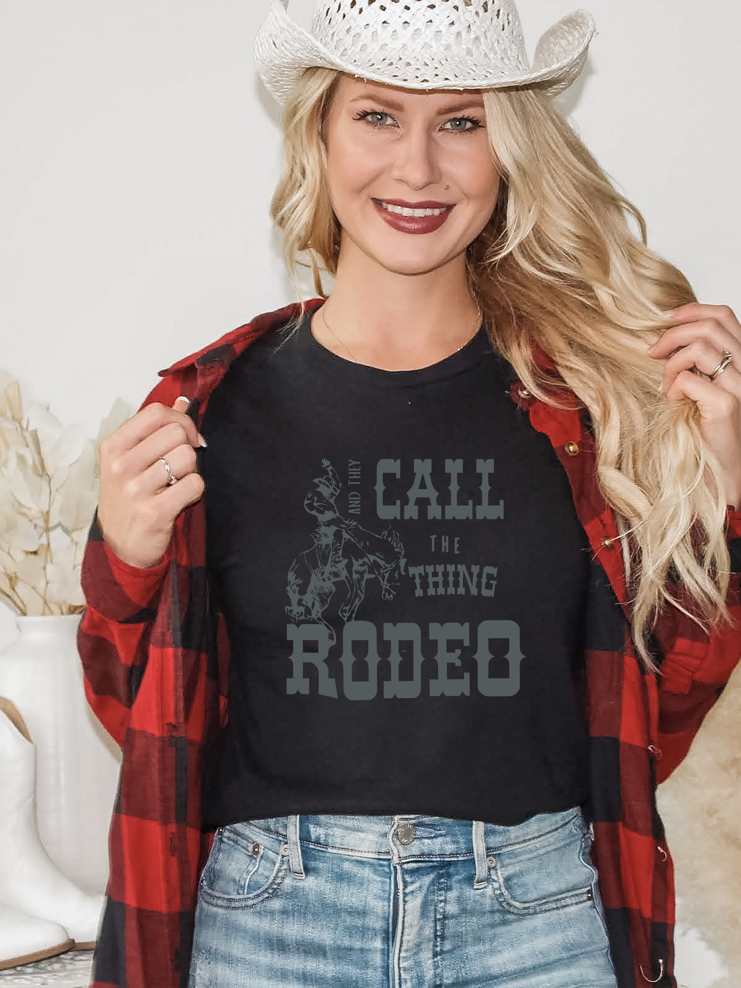 They Call it Rodeo - Relaxed Fit Unisex Tee Black
