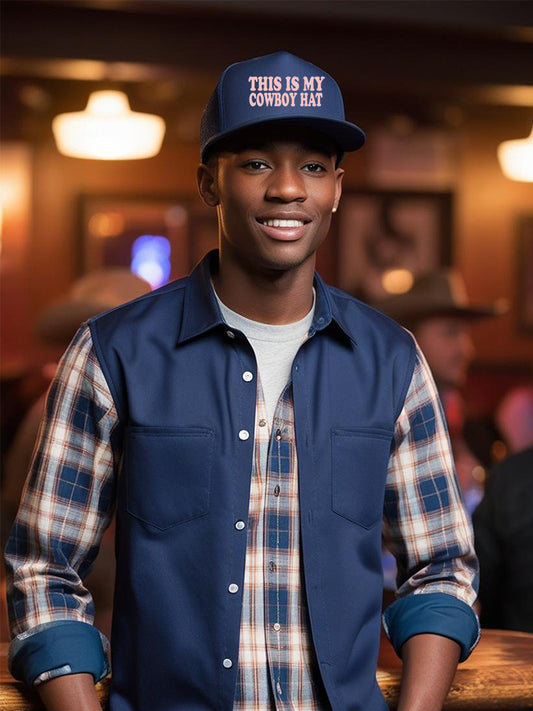 This is my cowboy hat - Snapback Mesh Trucker Hats Western Funny
