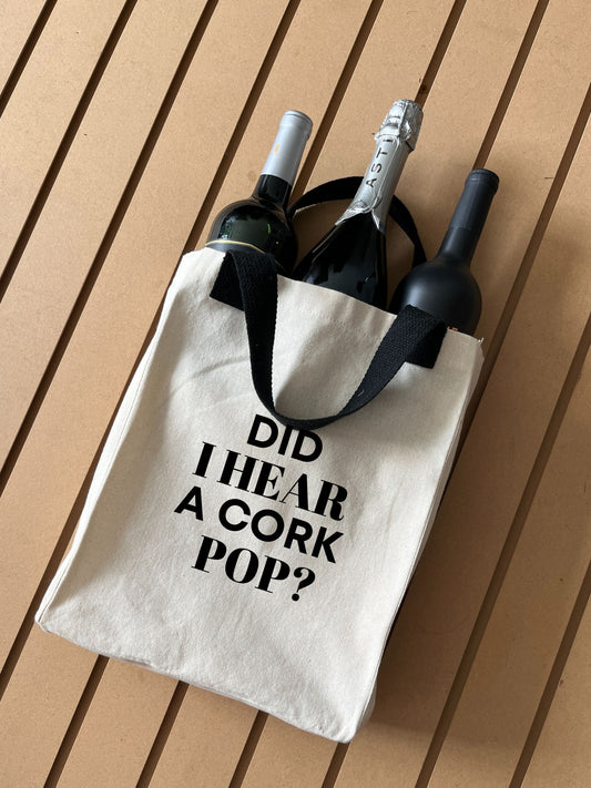 Reusable Wine Carrier Tote Bag - Beige