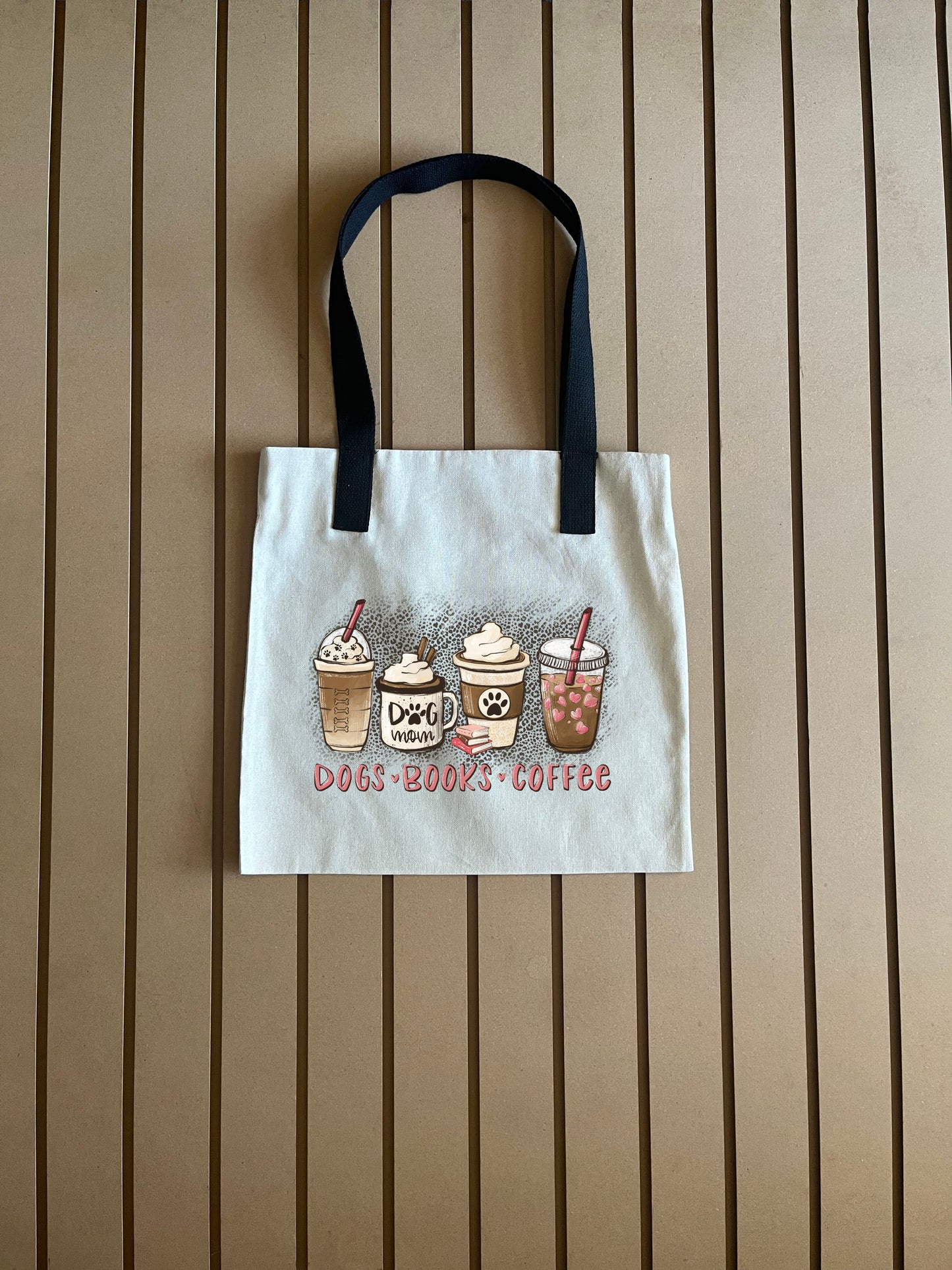 Dog, Books, Coffee - Tote Bag