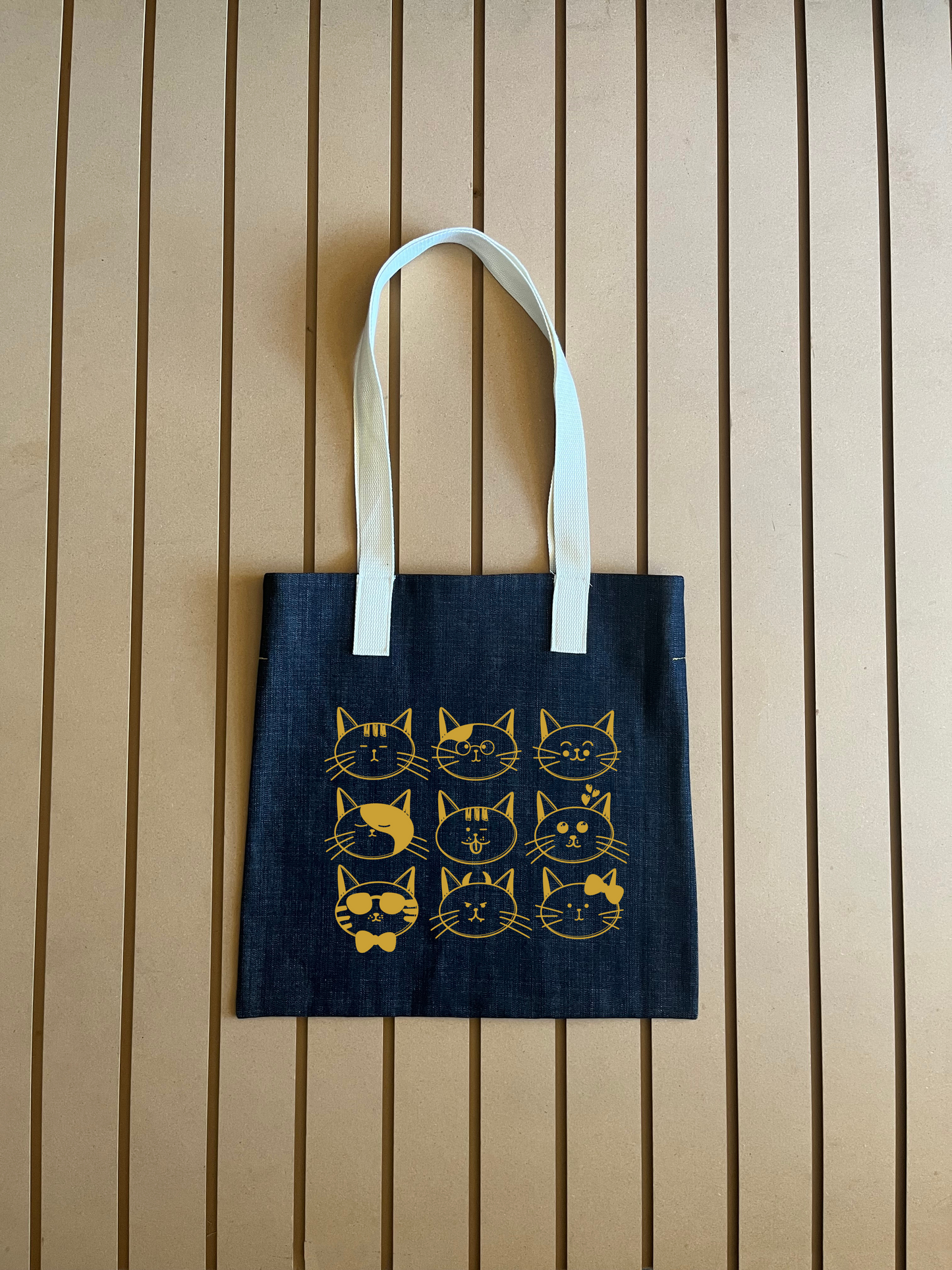 Multi Cat Faces - Colour Tote Bag