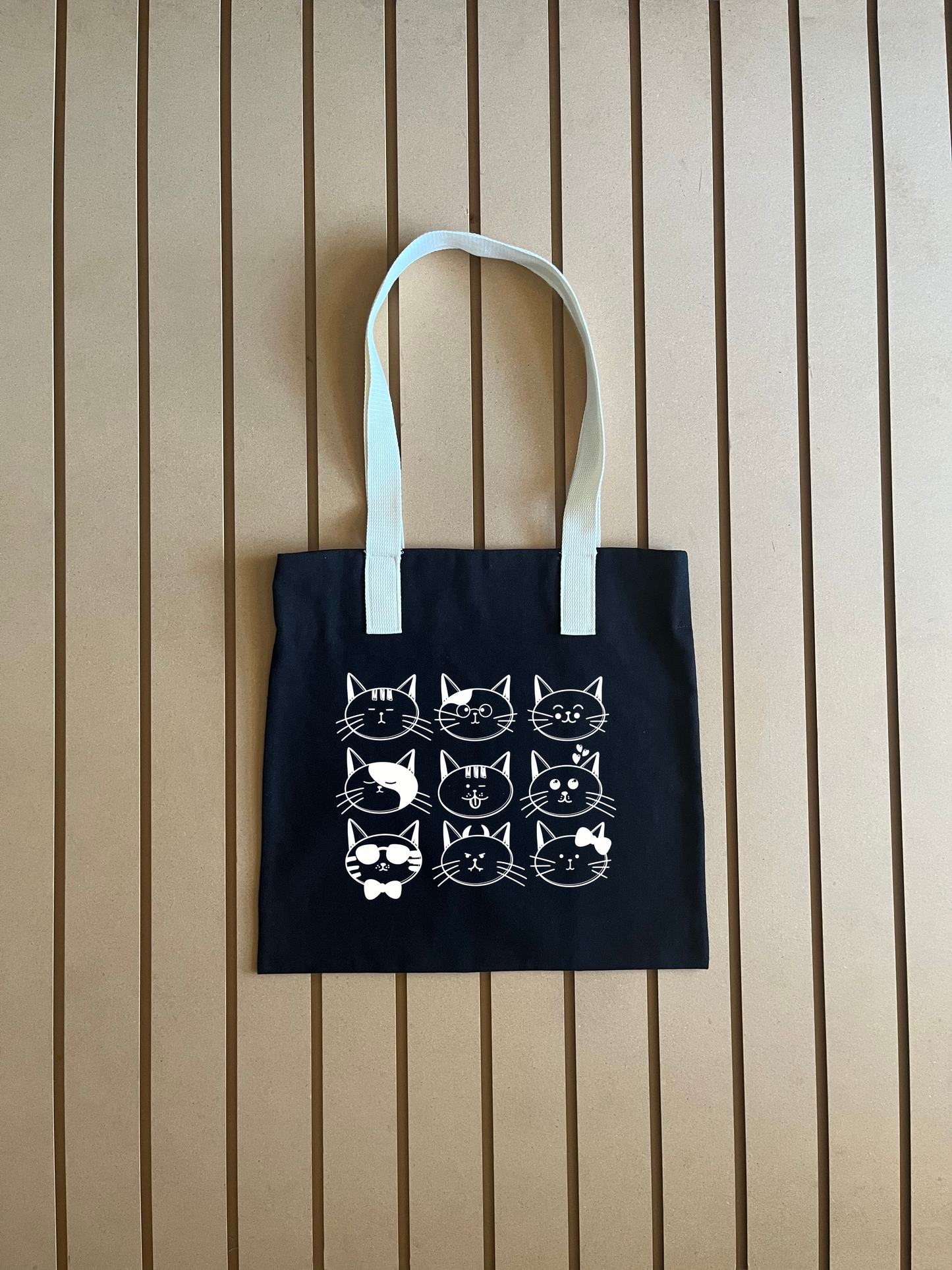 Multi Cat Faces - Colour Tote Bag
