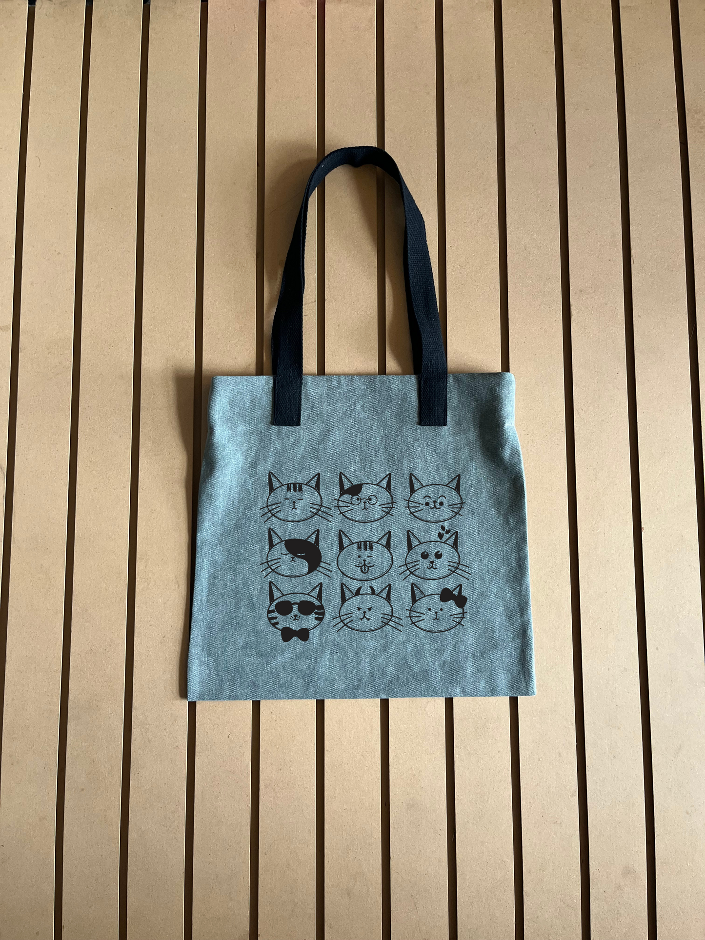 Multi Cat Faces - Colour Tote Bag