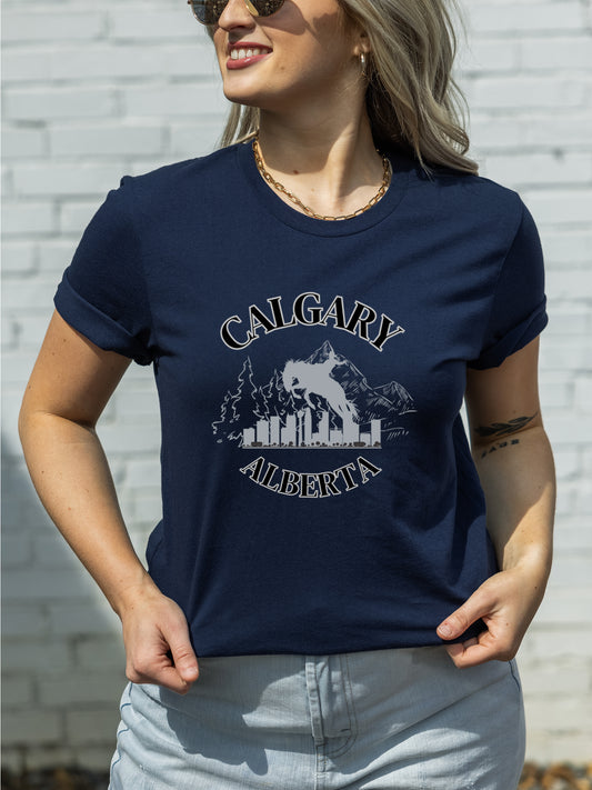 Calgary Tourism - Relaxed Fit Tee Navy