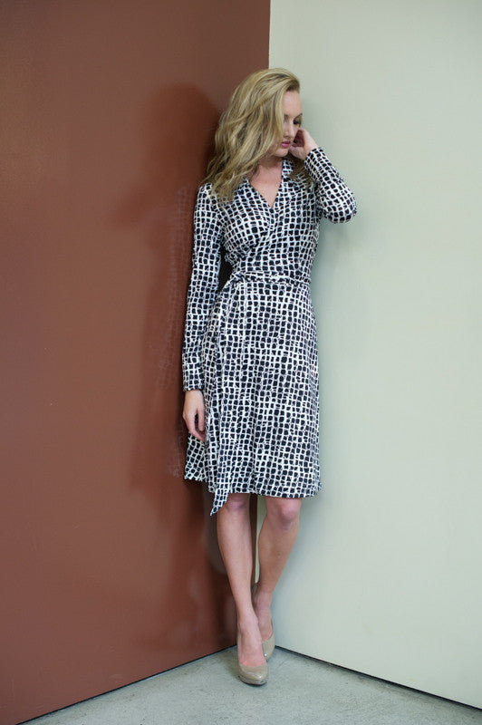 Maddey Dot Wrap Dress