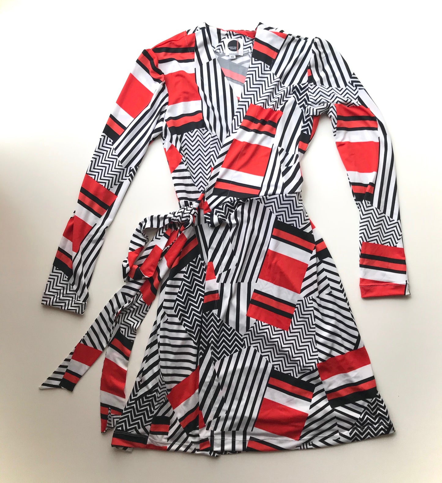 Ava Geo Wrap Dress | Women's Wrap Dress | CHERRY CHIC DESIGNSv