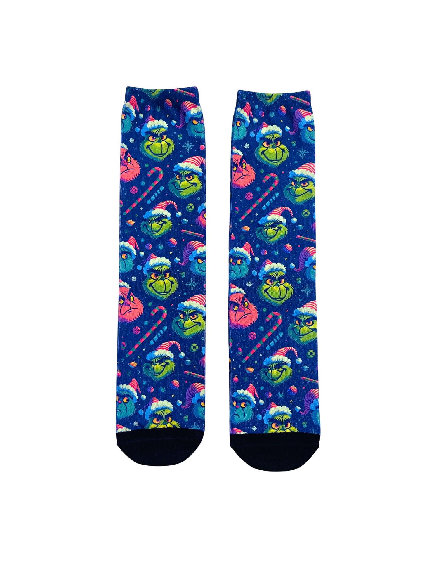 The Grinch Grinchy Cane Royale Christmas Unisex Socks