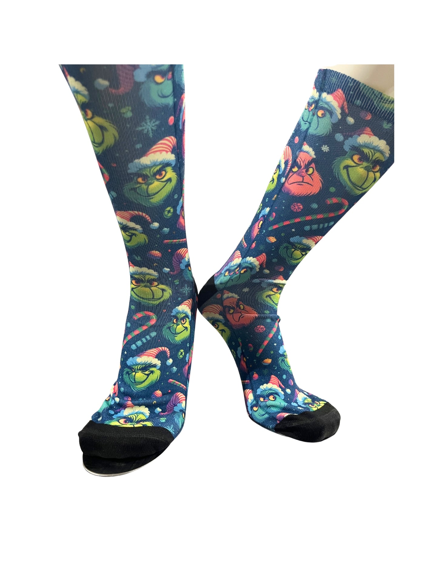 The Grinch Grinchy Cane Royale Christmas Unisex Socks