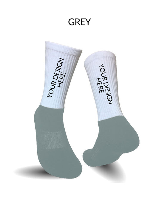 Athletic Sock Grey - Custom Design