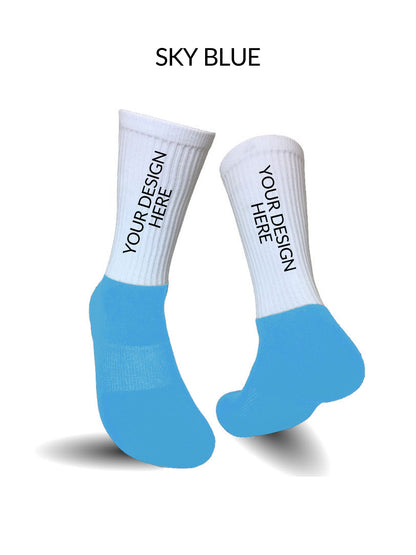 Athletic Sock Sky Blue - Custom Design