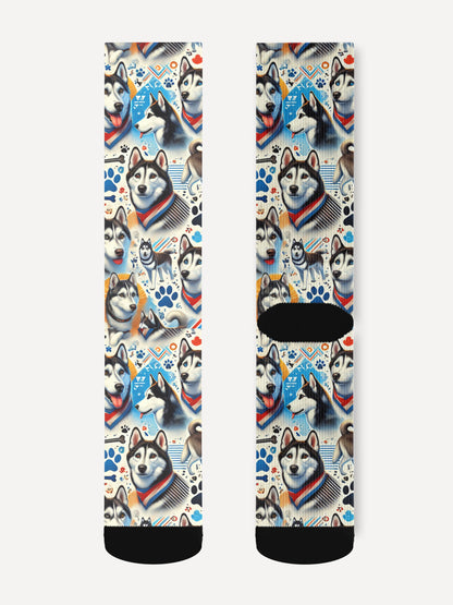 Husky Dog Unisex Dress Socks