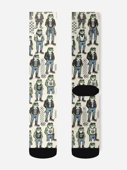 Frog Status Unisex Dress Socks