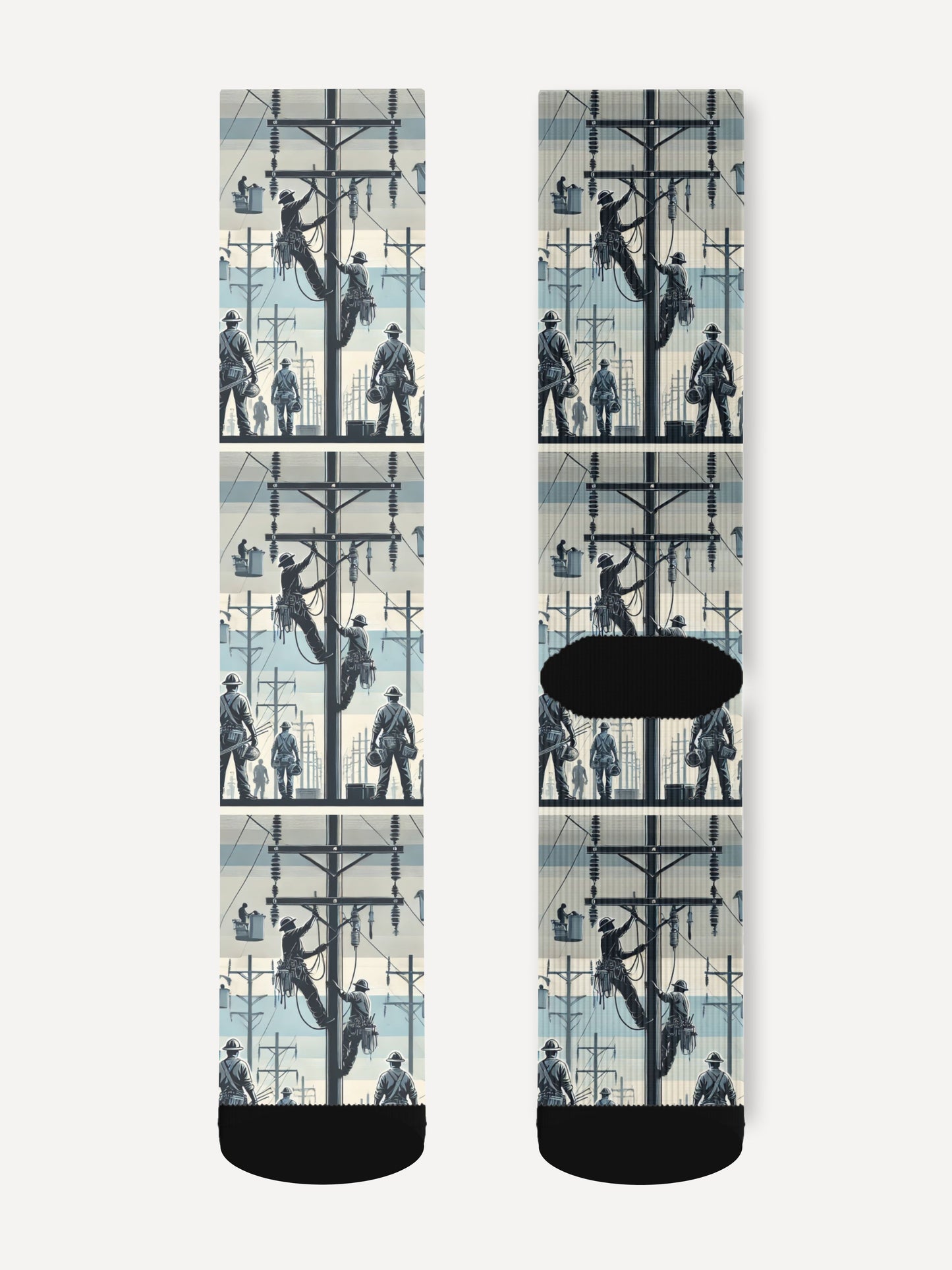 Power Lineman Line Crew Unisex Dress Socks