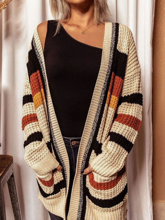 Striped Longline Cardigan
