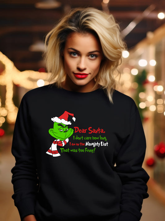 Grinch Naughty List 1 - Crewneck Relaxed Fit Sweatshirt