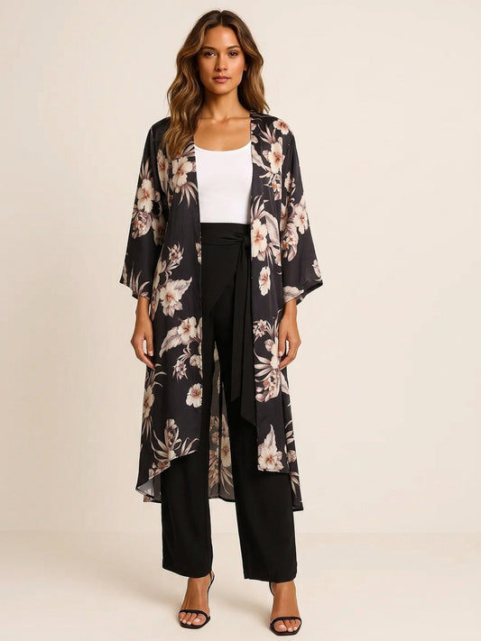 BLACK BLOOM KIMONO