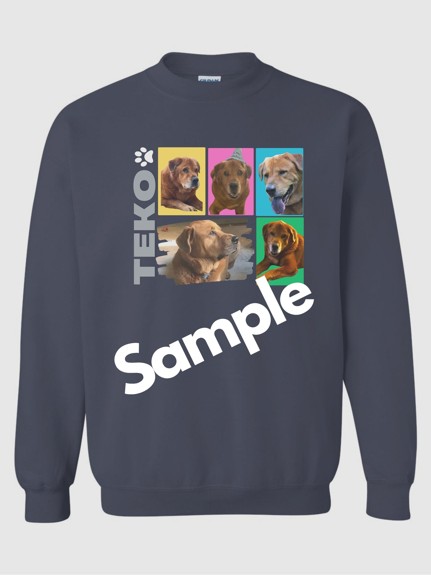 Custom Dog Personalized Pet Unisex Crewneck Sweatshirt