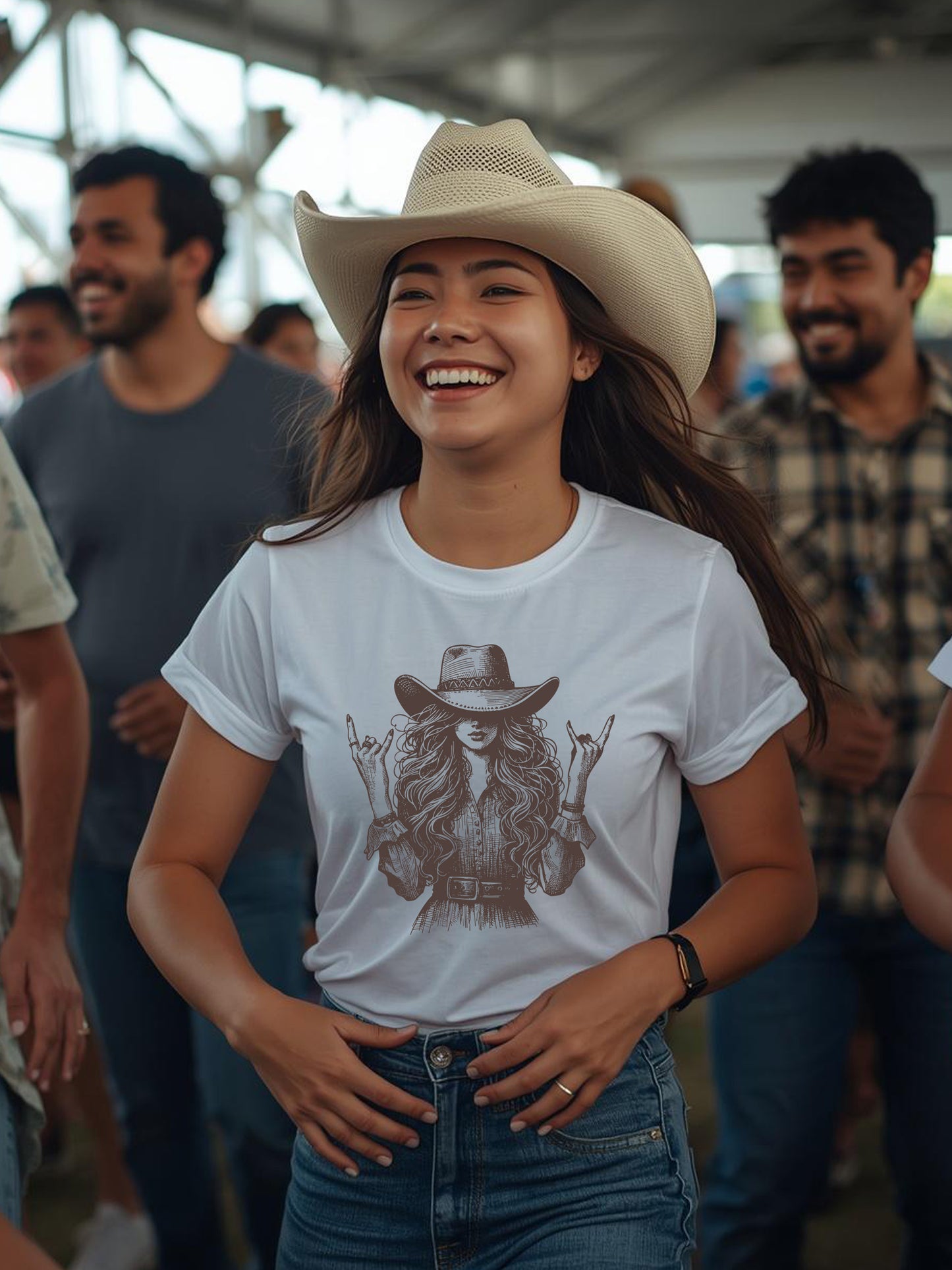 Cowgirl Rock On Vintage Western - Unisex Western T-shirt