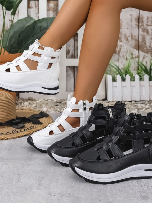 Cutout Platform Sneakers