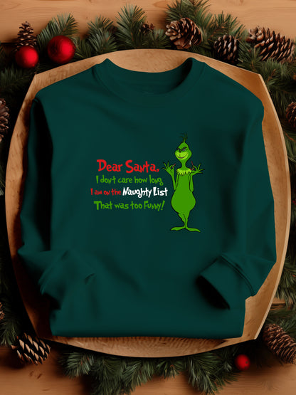 Grinch Naughty List 2 - Crewneck Relaxed Fit Sweatshirt