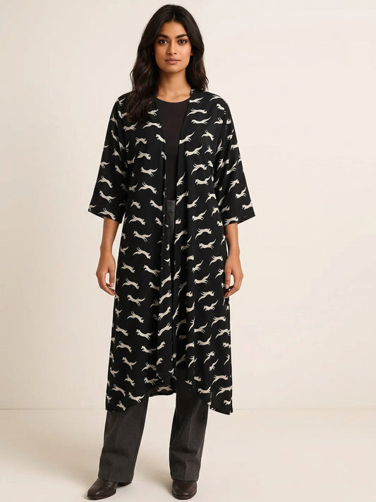 Midnight Fox Dance Kimono