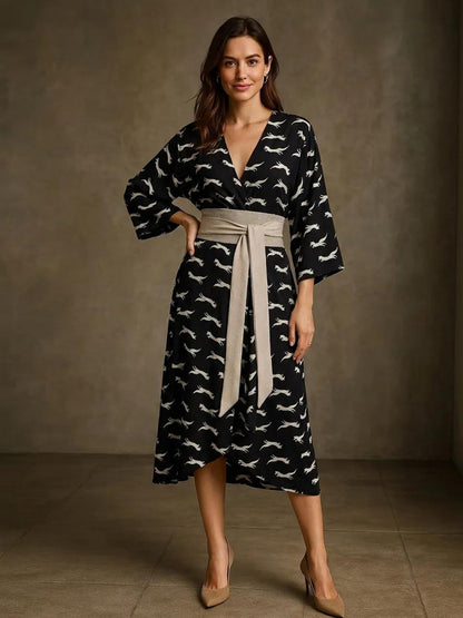 Midnight Fox Dance Kimono