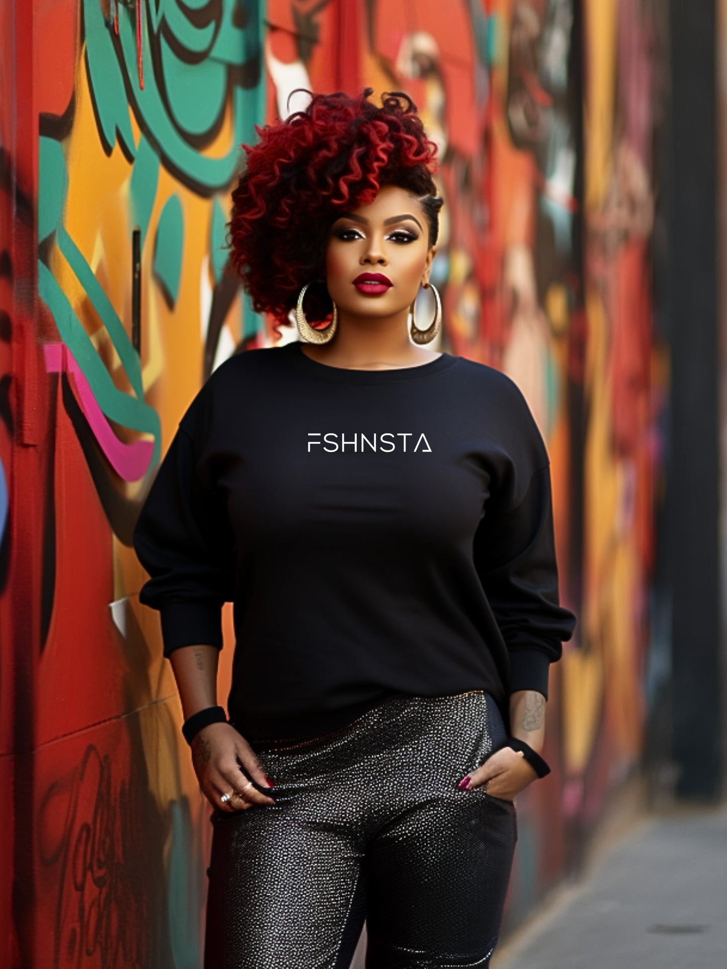 Fshnsta Logo - Unisex Crewneck Sweatshirt