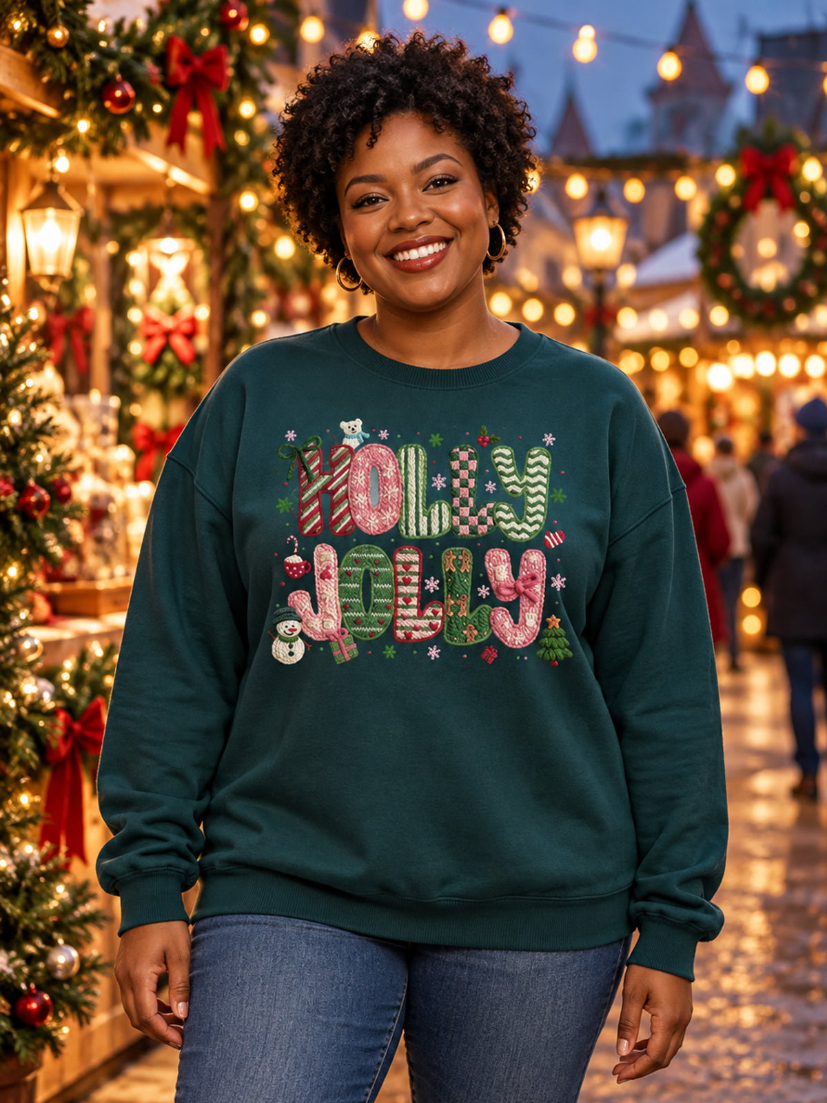 Holly Jolly - Unisex Christmas Crewneck Sweater