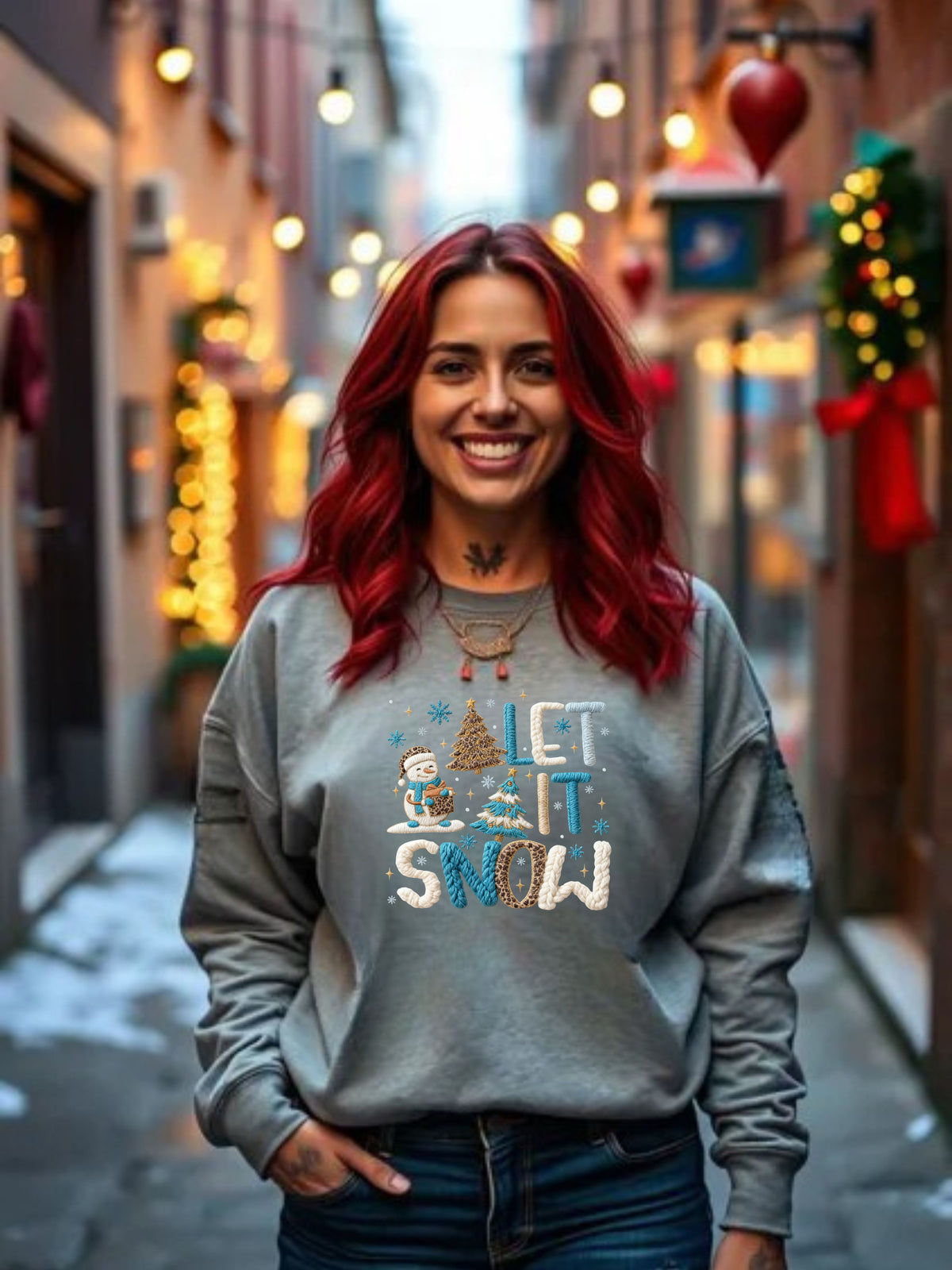 Let it Snow Unisex Christmas Crewneck Sweater