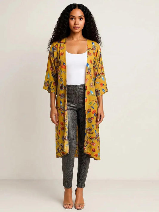 MELLOW YELLOW FLORAL KIMONO
