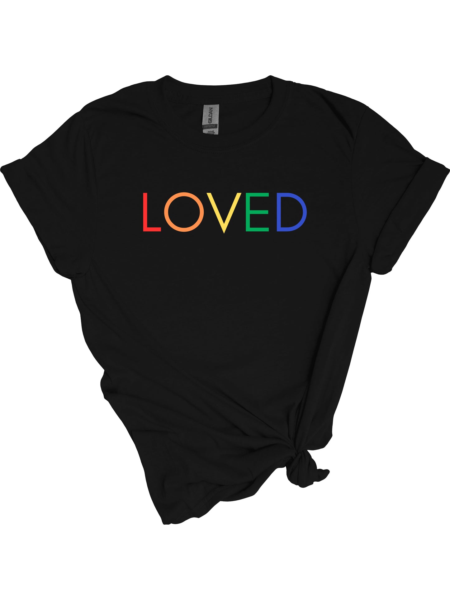 Pride Loved Tshirt Black Rainbow