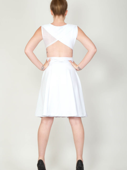 Blake Reverse Wrap Dress - White
