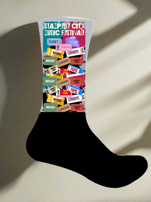 Athletic Sock Black - Calgary Stampede city music festival signature sock