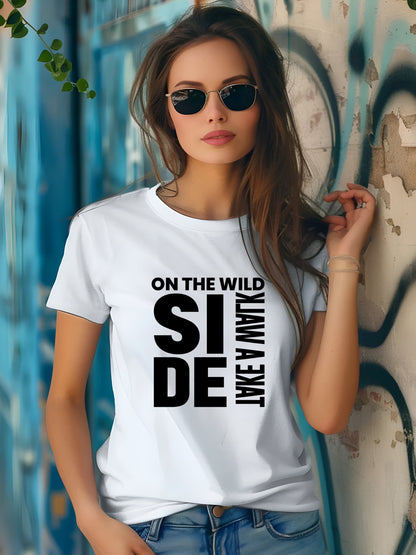 Take a walk on the wilde side Unisex Relaxed Fit Tee White