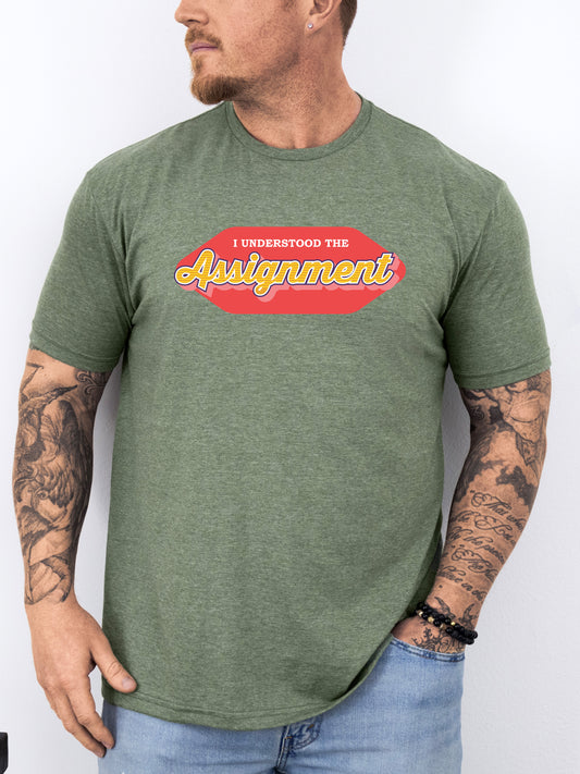 I Understood the Assignement - Unisex Relaxed Fit Tee Heather Green