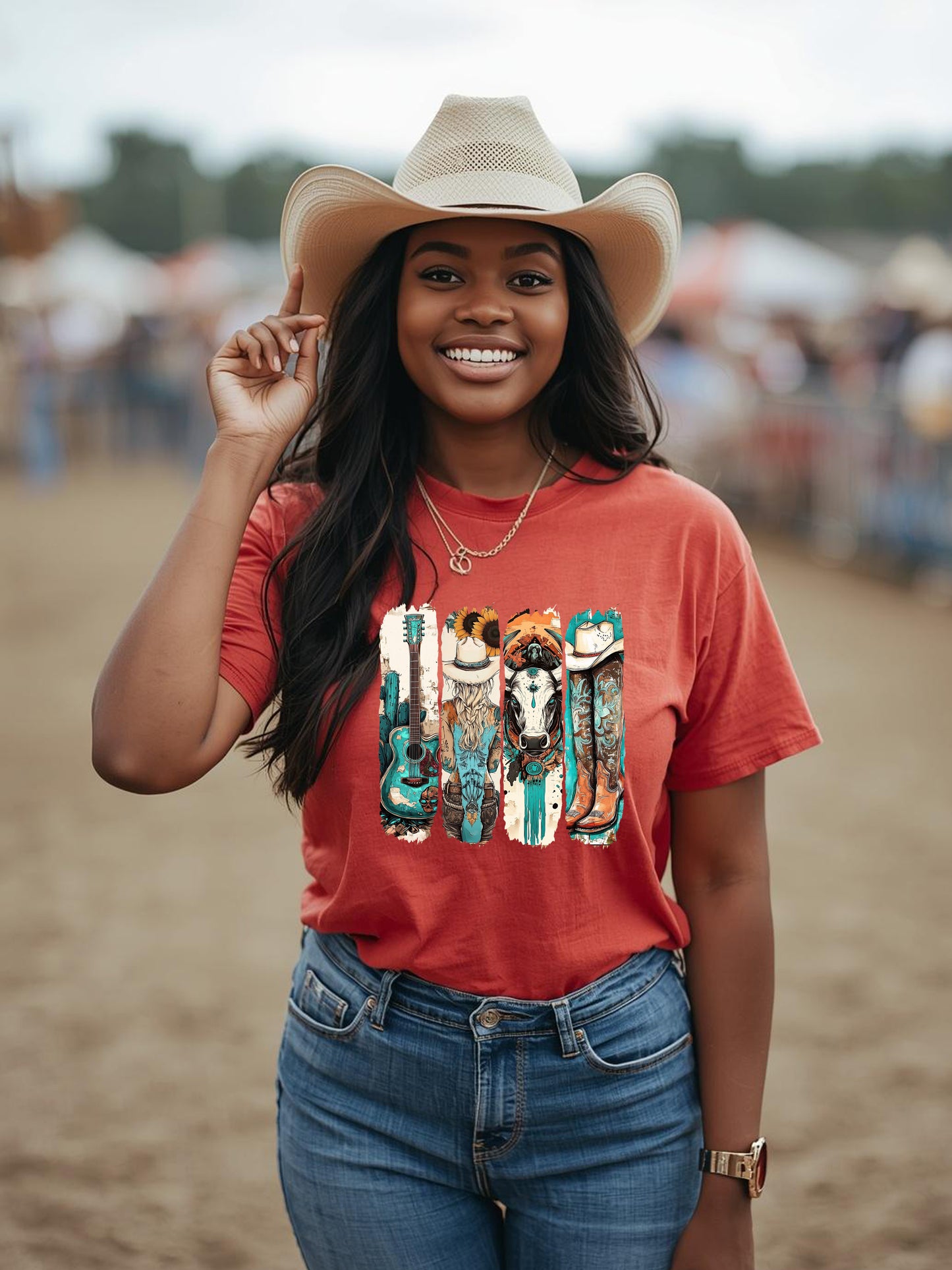 Western Brushstroke - Unisex Western T-shirt